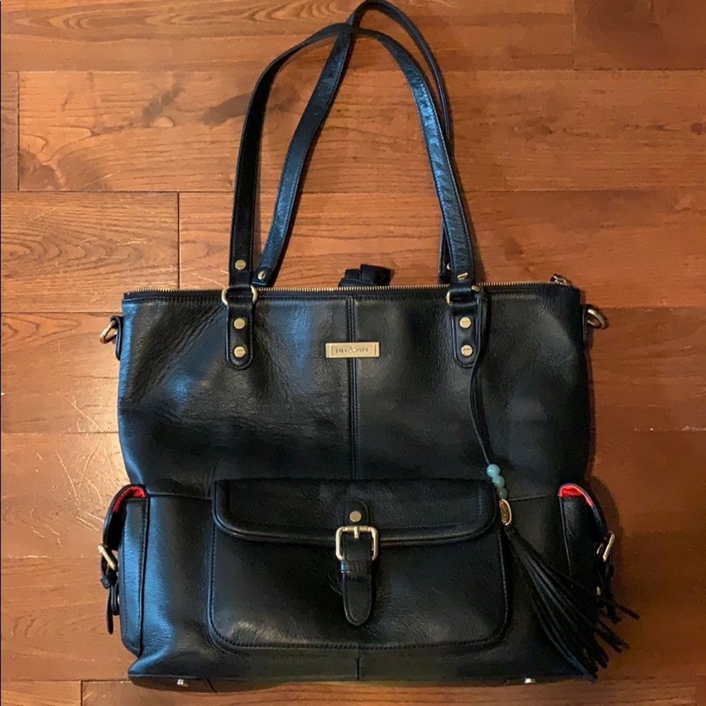 Meggan Black & Red diaper bag